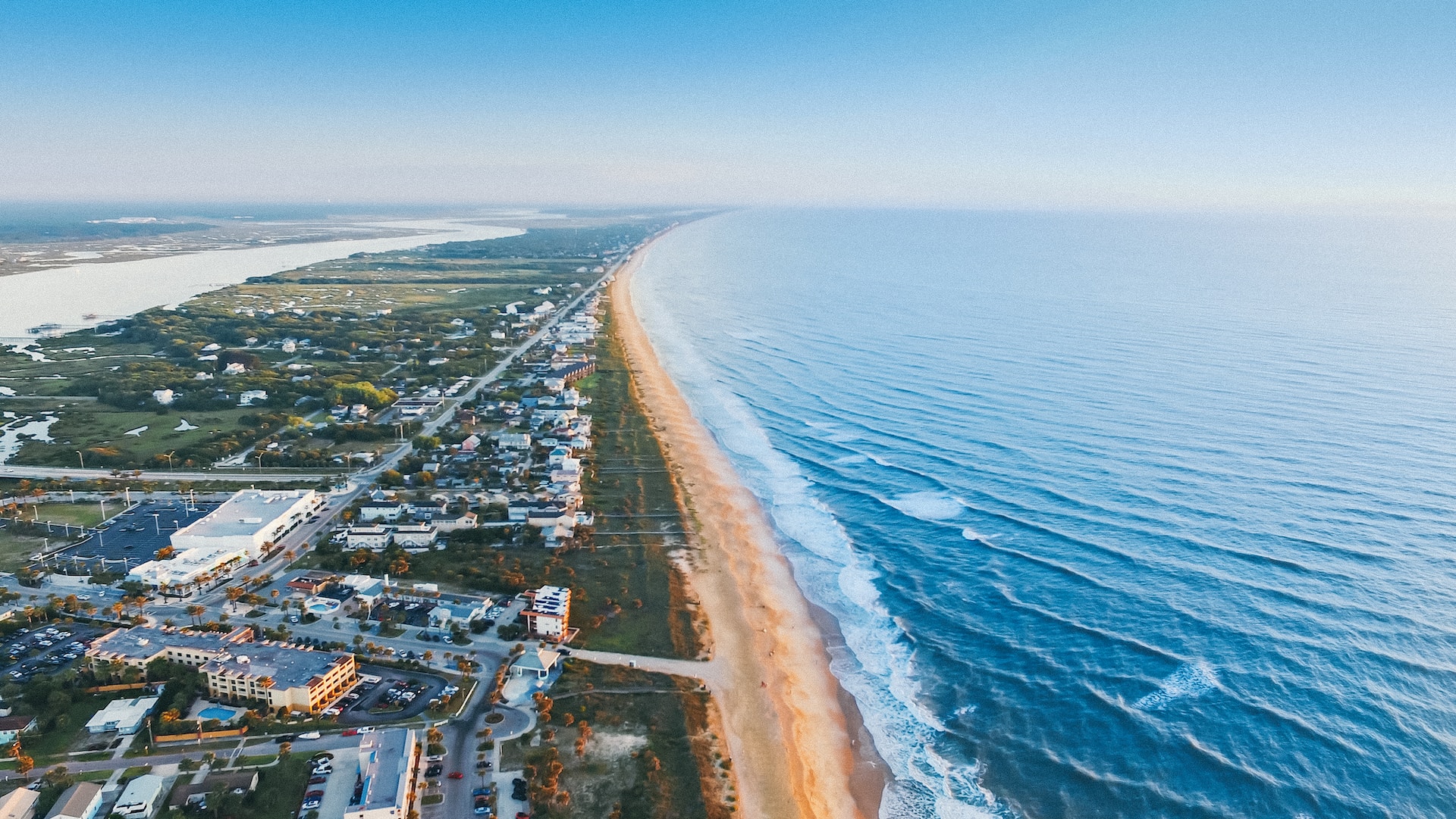 overhead shot of the florida coast