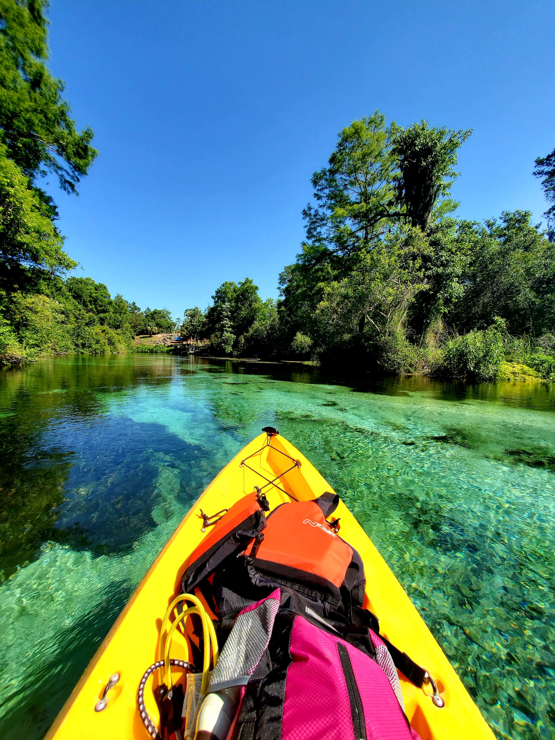 kayak in water at weeki wachee florida